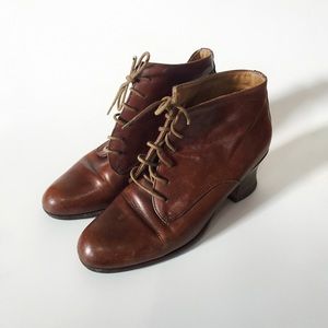 Vintage Joan and David Lace-up Ankle Boots